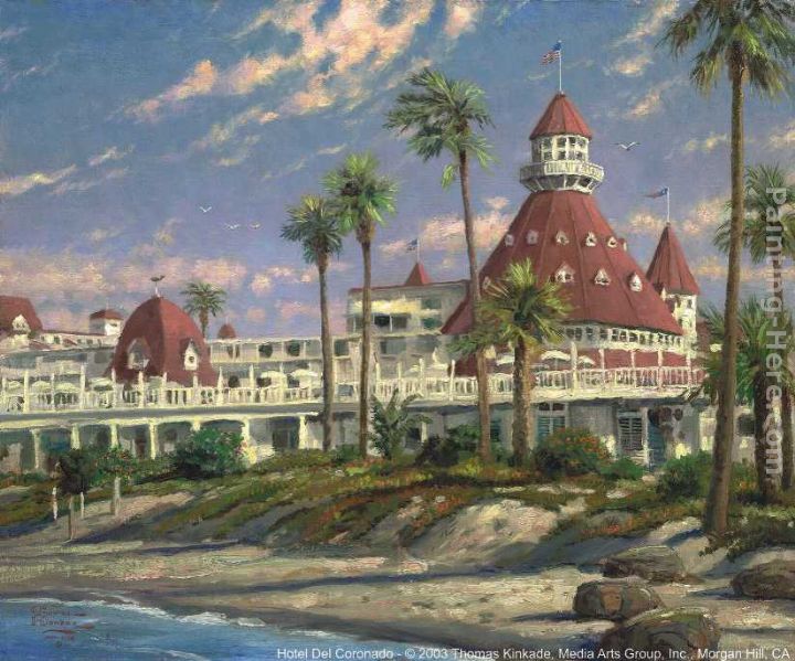 Hotel Del Coronado painting - Thomas Kinkade Hotel Del Coronado art painting